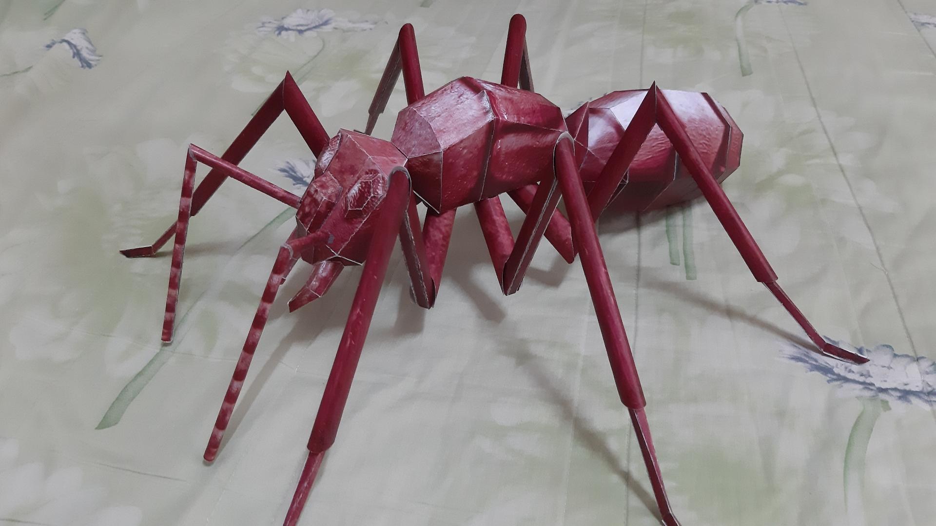 作品分享 地球防衛軍紙模型侵略性外来生物a 赤色種 模型技術與資訊哈啦板 巴哈姆特