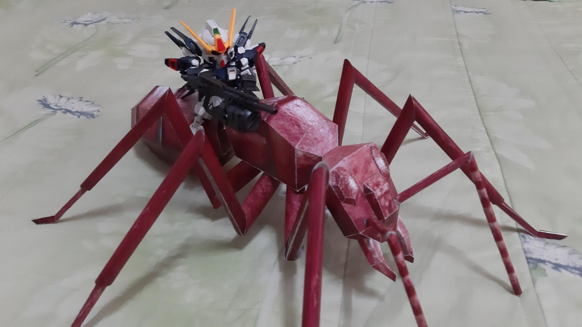 作品分享 地球防衛軍紙模型侵略性外来生物a 赤色種 模型技術與資訊哈啦板 巴哈姆特