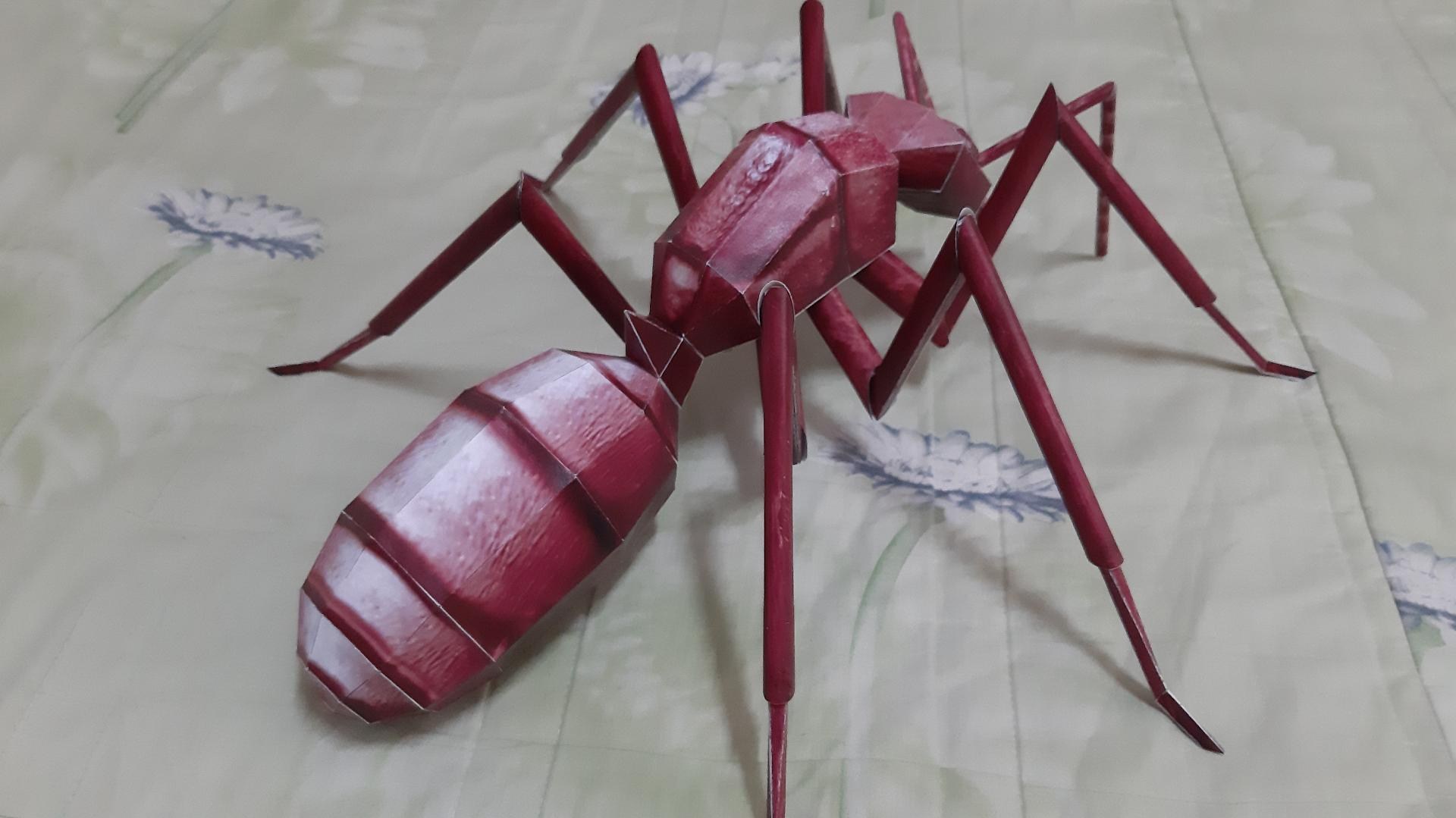 作品分享 地球防衛軍紙模型侵略性外来生物a 赤色種 模型技術與資訊哈啦板 巴哈姆特