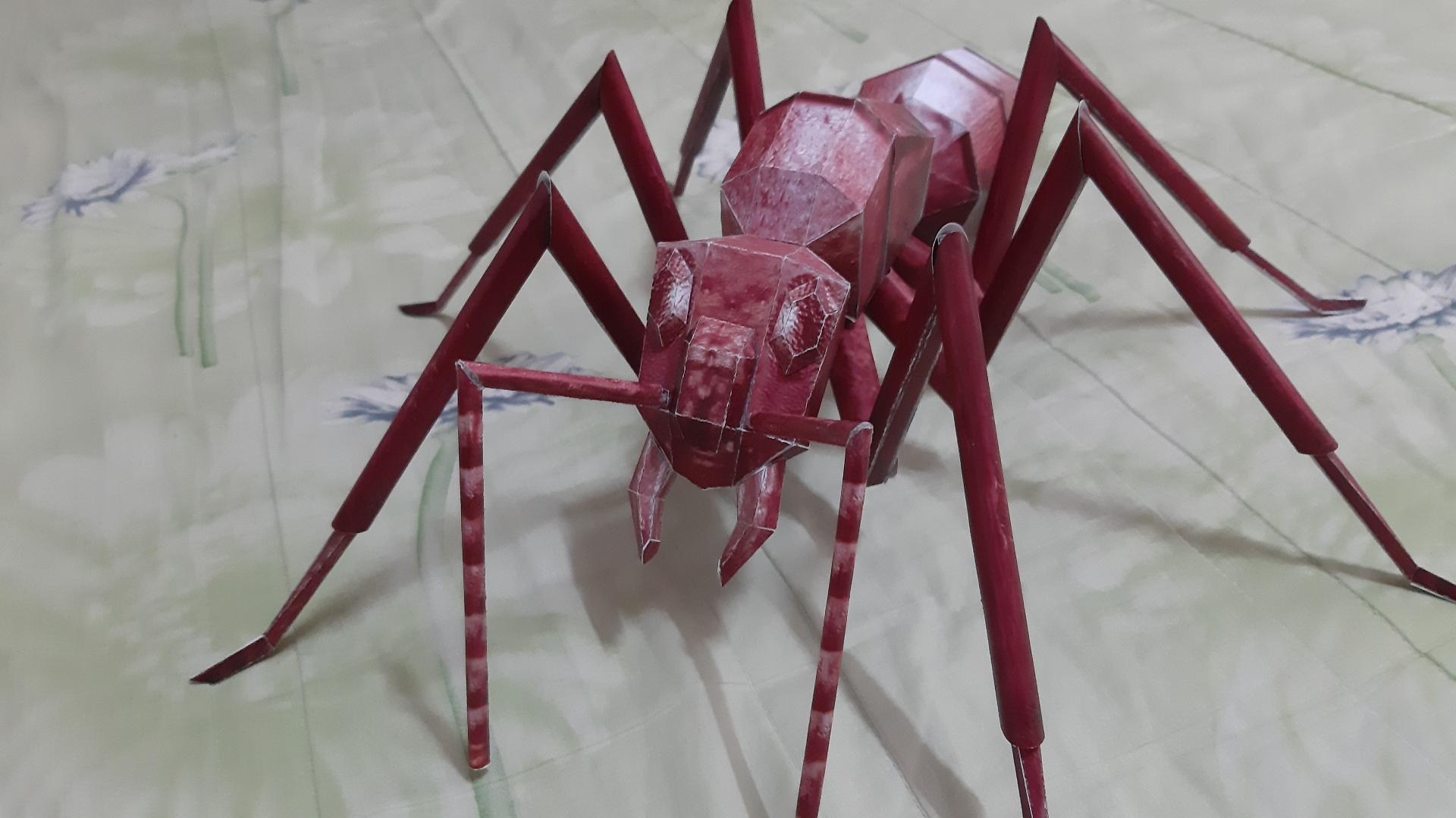 作品分享 地球防衛軍紙模型侵略性外来生物a 赤色種 模型技術與資訊哈啦板 巴哈姆特