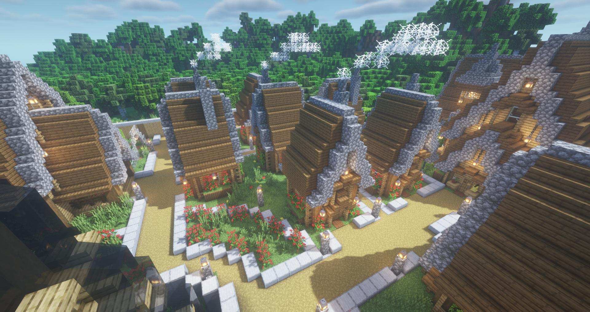 心得 餅乾貓的建築分享 中世紀村莊 島嶼建築1 圖多注意 Minecraft 我的世界 當個創世神 哈啦板 巴哈姆特
