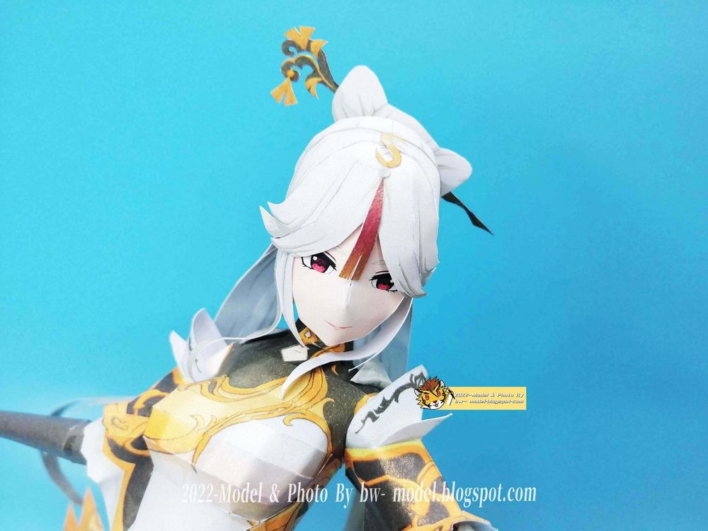 【心得】原神 Genshin Impact 掩月天權 凝光 Ningguang 紙模型 Paper Craft ペーパークラフト @原神 哈 ...