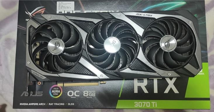 已售出】二手4.6折華碩ROG-STRIX-RTX3070TI-O8G-GAMING 32.2cm/顯示卡