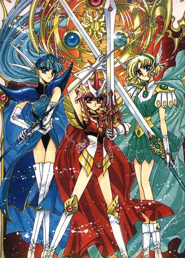 CLAMP30周年記念 魔法騎士レイアース付け下げ反物 正絹銀通し 着尺 作家物