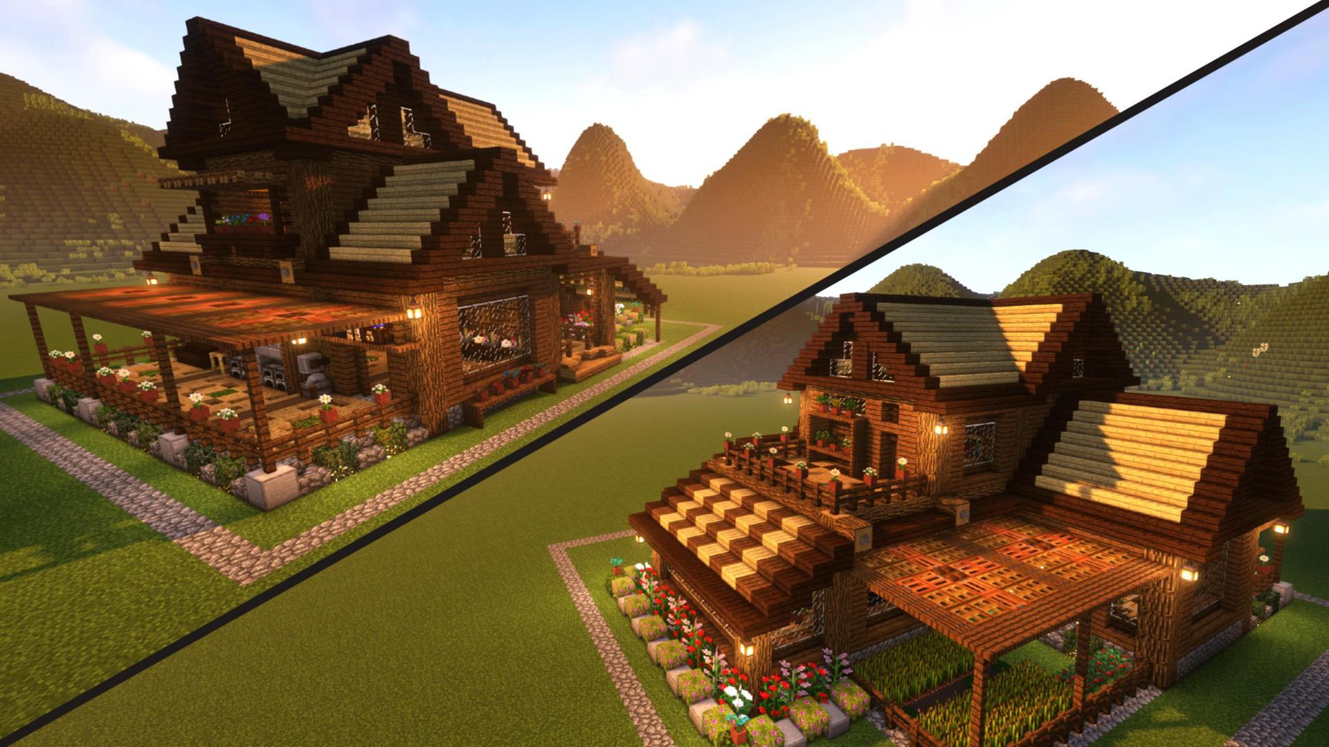 【心得】草原建築-農村型雙層小木屋 @Minecraft 我的世界（當個創世神） 哈啦板 - 巴哈姆特