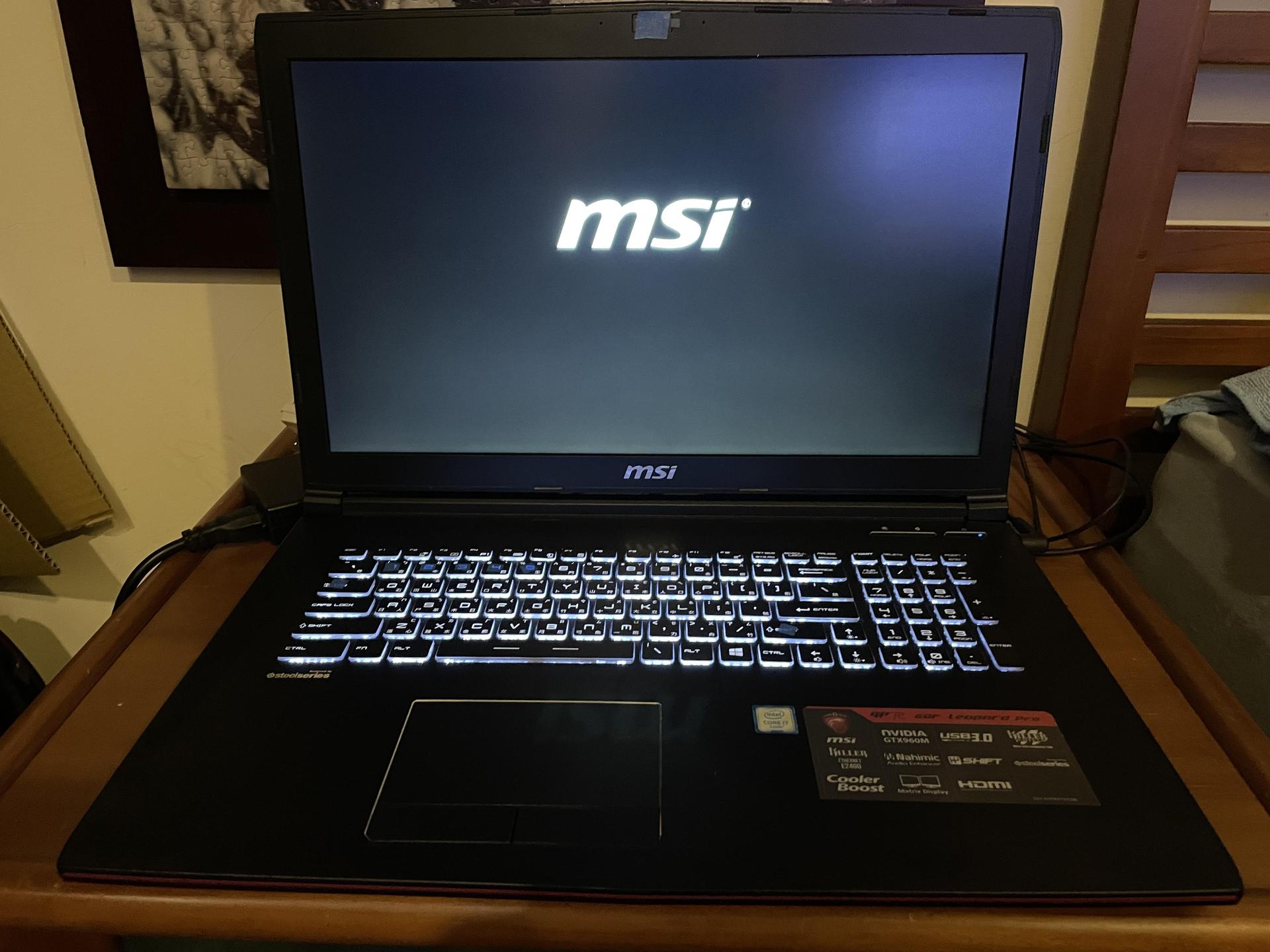 出售】賣二手MSI GP72 6QF Leopard Pro筆電17吋SSD128G+1TB硬碟16G記憶