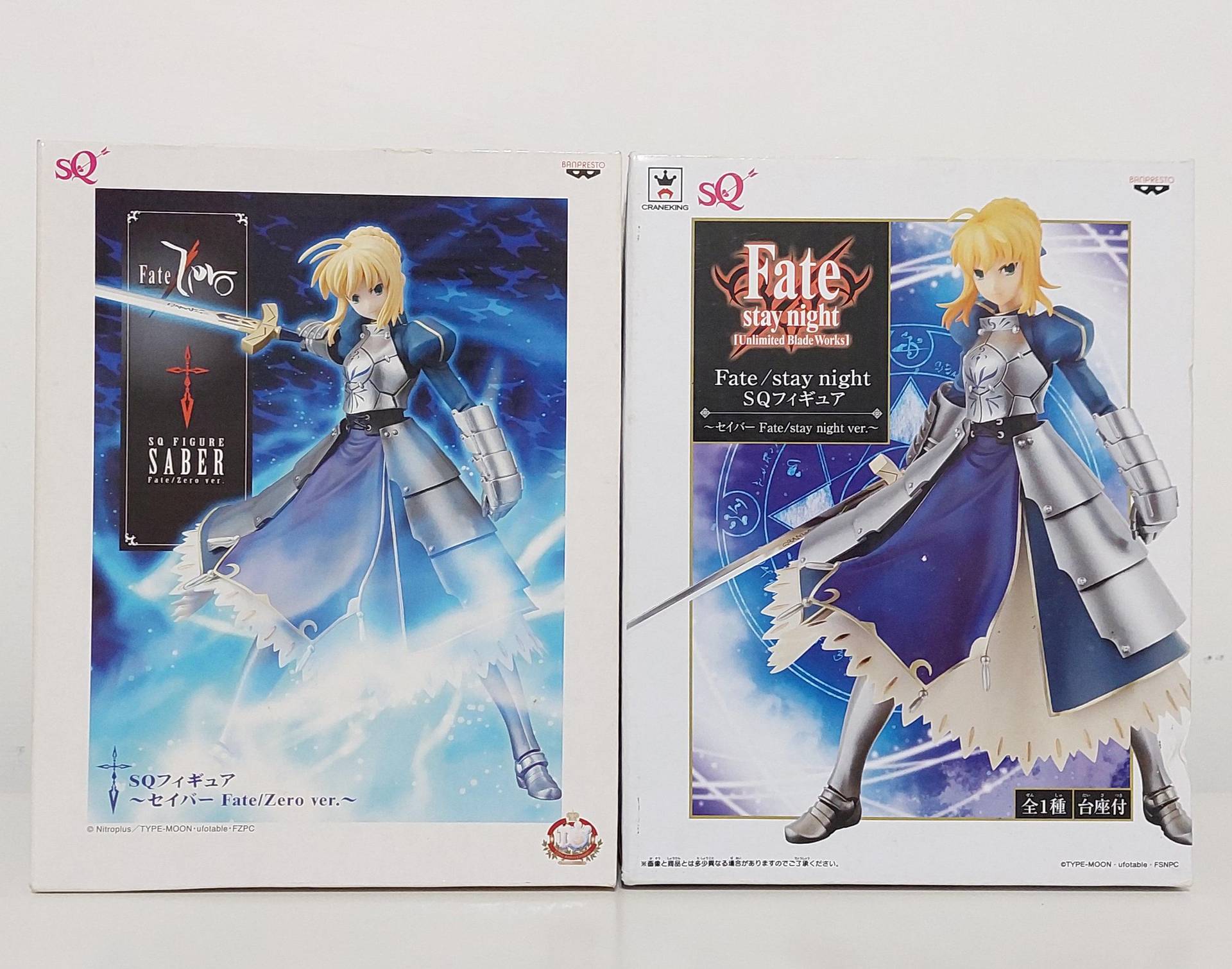 心得】SQ景品Fate stay night 及Zero 的Saber 共同開箱！ @綜合公仔