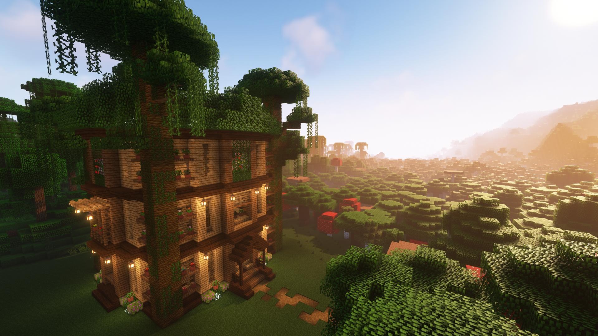 【心得】叢林建築-奇幻森林樹屋 @Minecraft 我的世界（當個創世神） 哈啦板 - 巴哈姆特