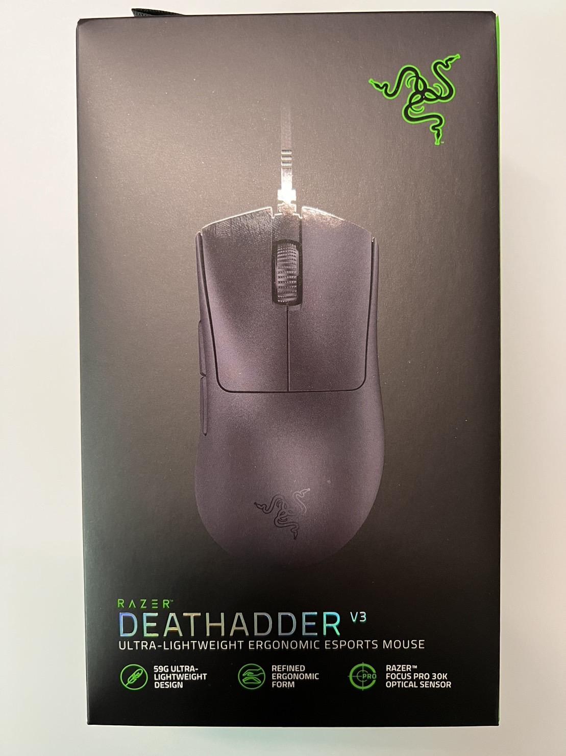 心得】雷蛇Razer DeathAdder V3 超輕量人體工學電競滑鼠ft. Mouse