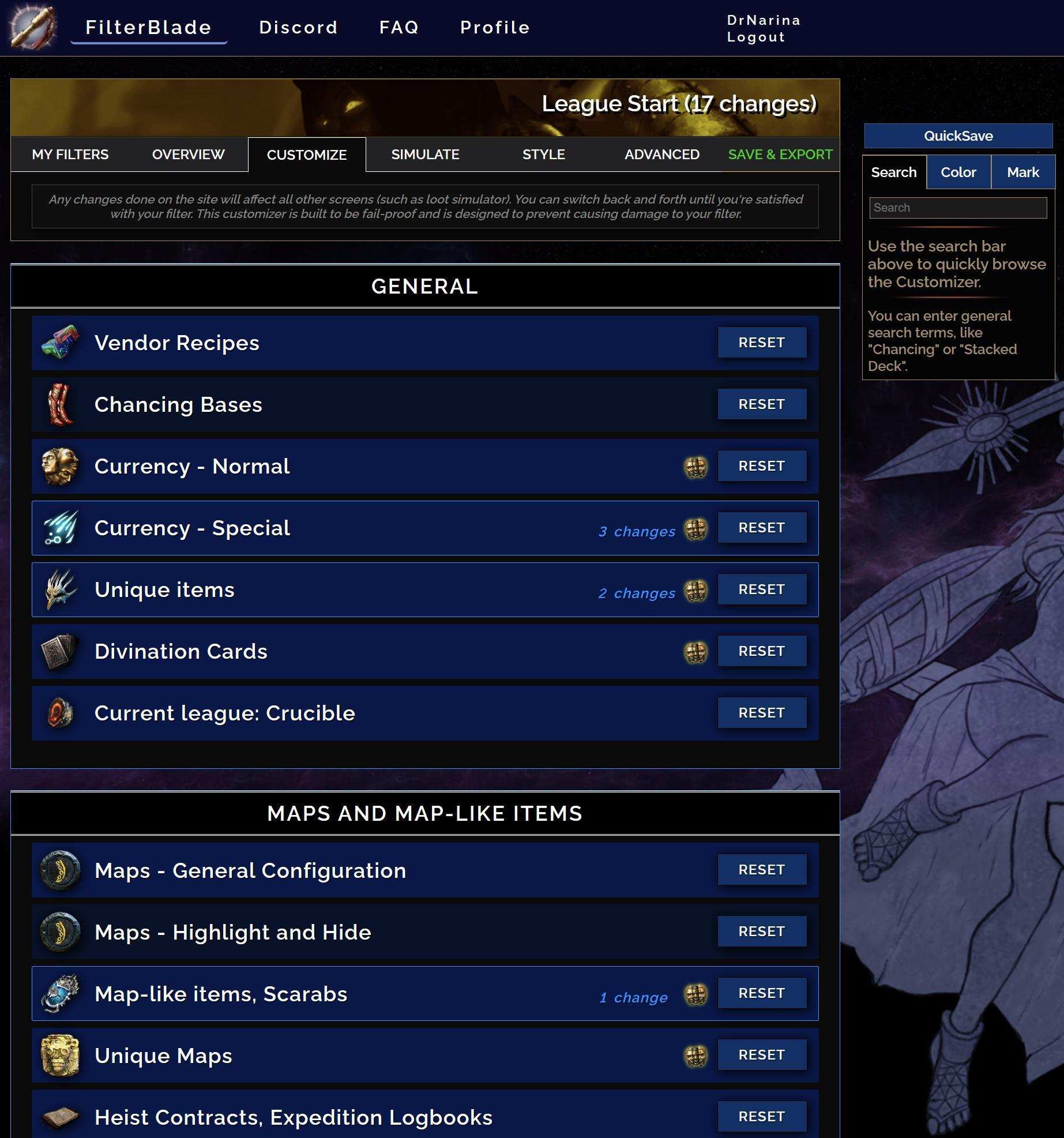 【心得】3.21 Crucible 熔爐 NeverSink 過濾器介紹 提升刷圖效率的好幫手 流亡黯道 Path of Exile 哈啦板