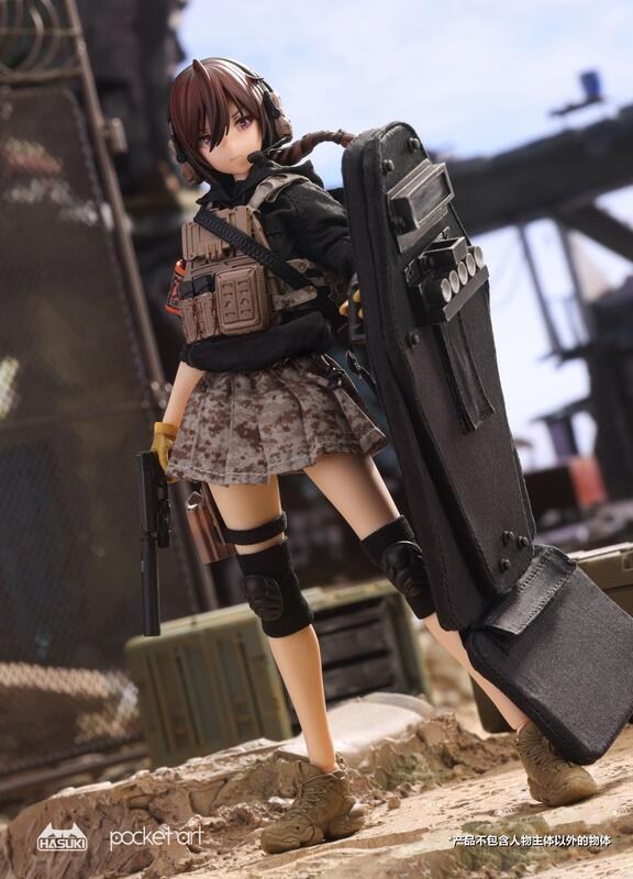 情報】HASUKI 1/12 pocket art系列重盾手卯月憐突擊手波部薩莎