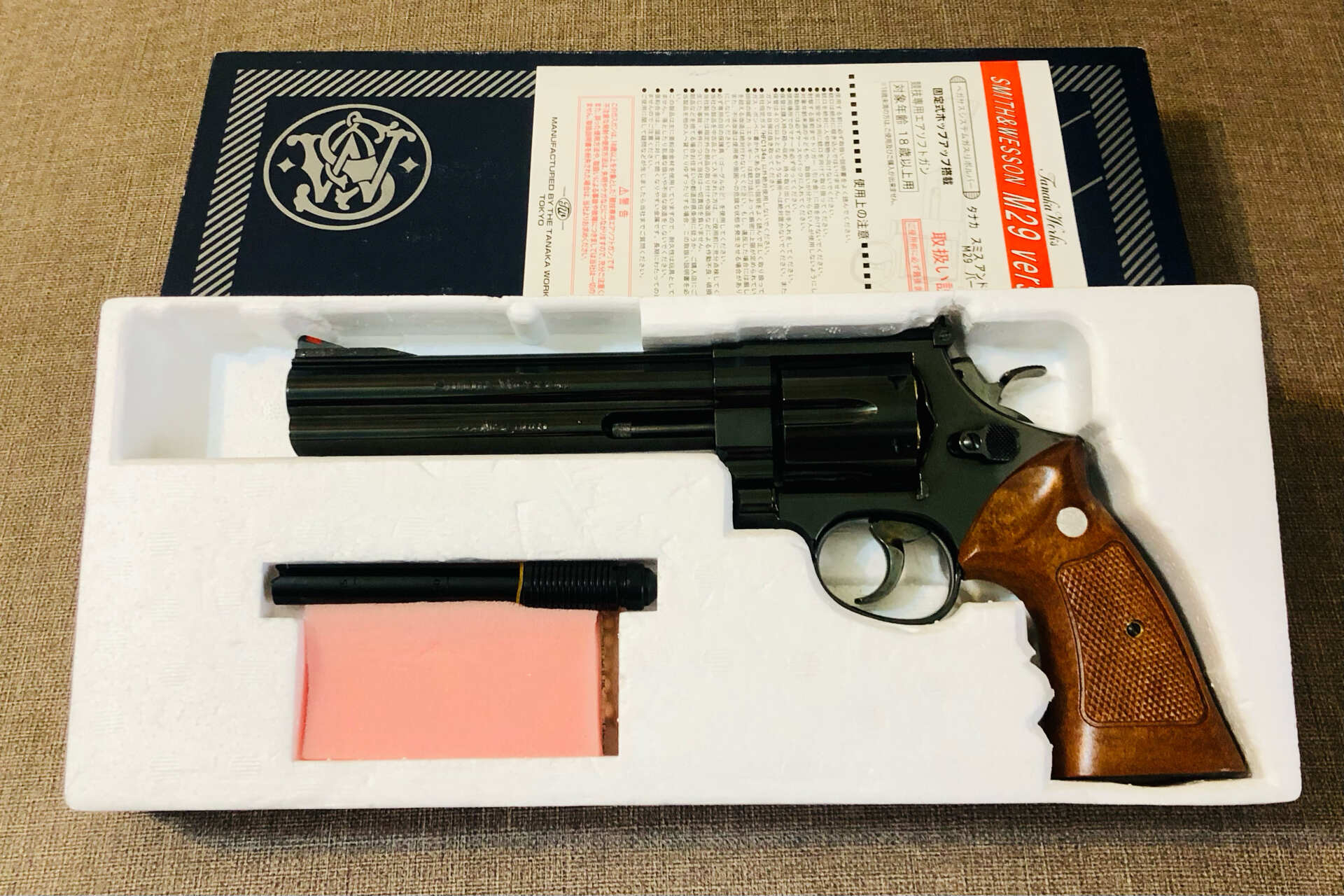 タナカ　S&W M29 44 Magnum Twilight Chromium Tanaka S&W M29 Counterbored 8-3/8 inch Heavyweight Revolver