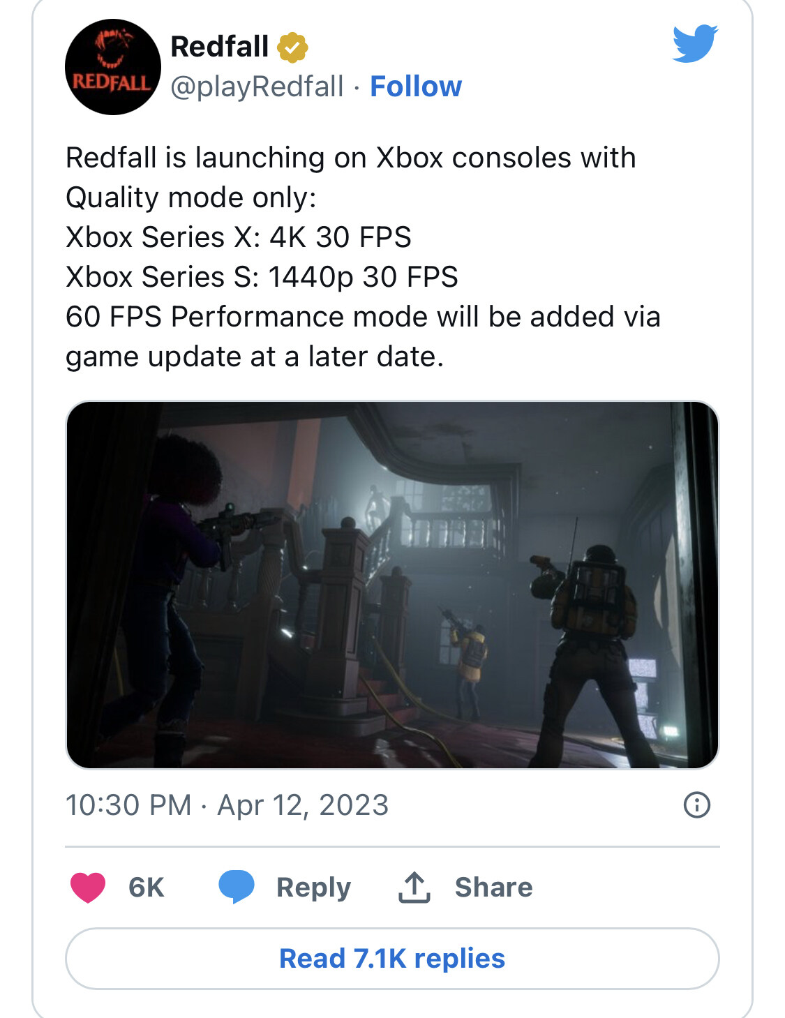 Redfall will launch with Denuvo on PC, no 60 FPS on console