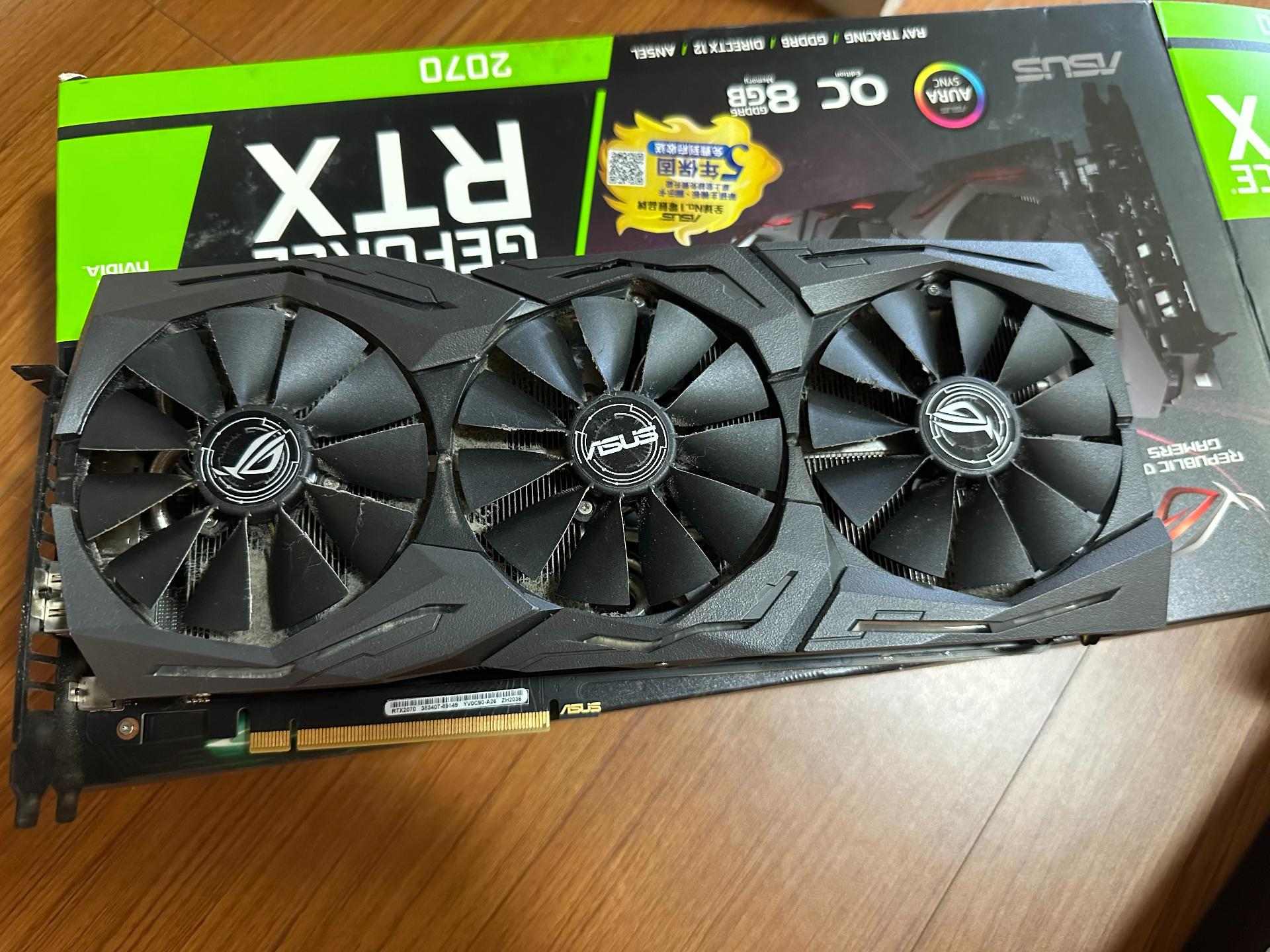 出售】 ASUS RTX 2070 STRIX GAMING O8G 盒裝完整非礦卡巴友價@ACG二手