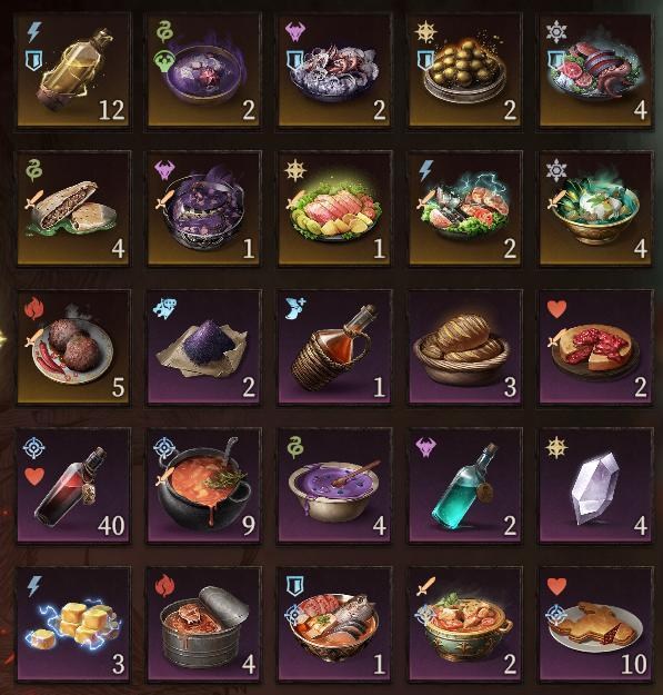 【龍息神寂 攻略】金.紫色 全食譜 配方及效果