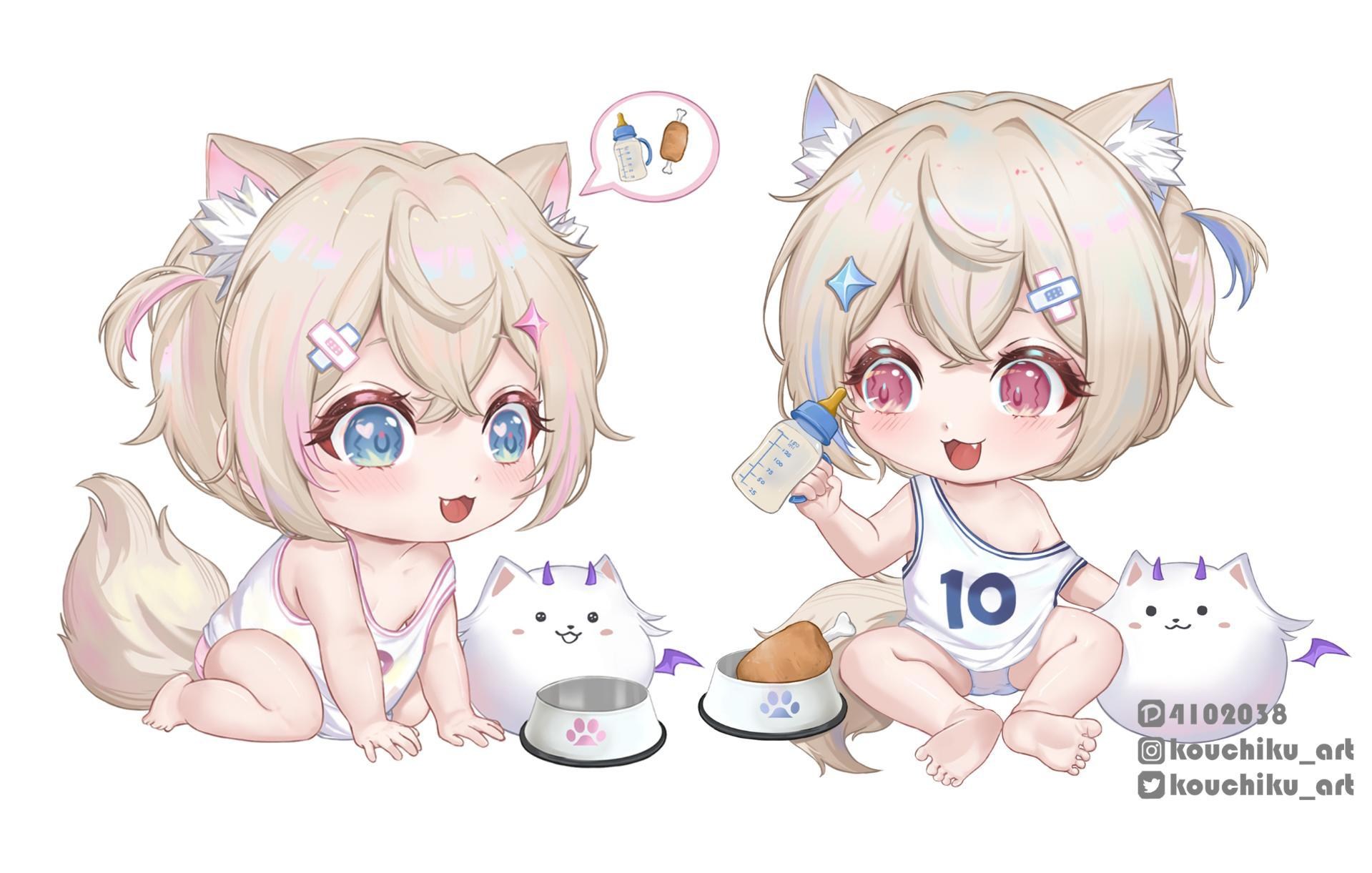【繪圖】HOLOEN3/寶寶fuwamoco @虛擬 Youtuber（Vtuber） 哈啦板 - 巴哈姆特
