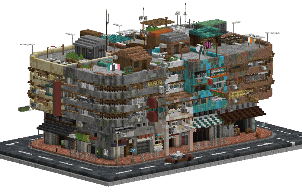 Minecraft 公寓建筑示意图