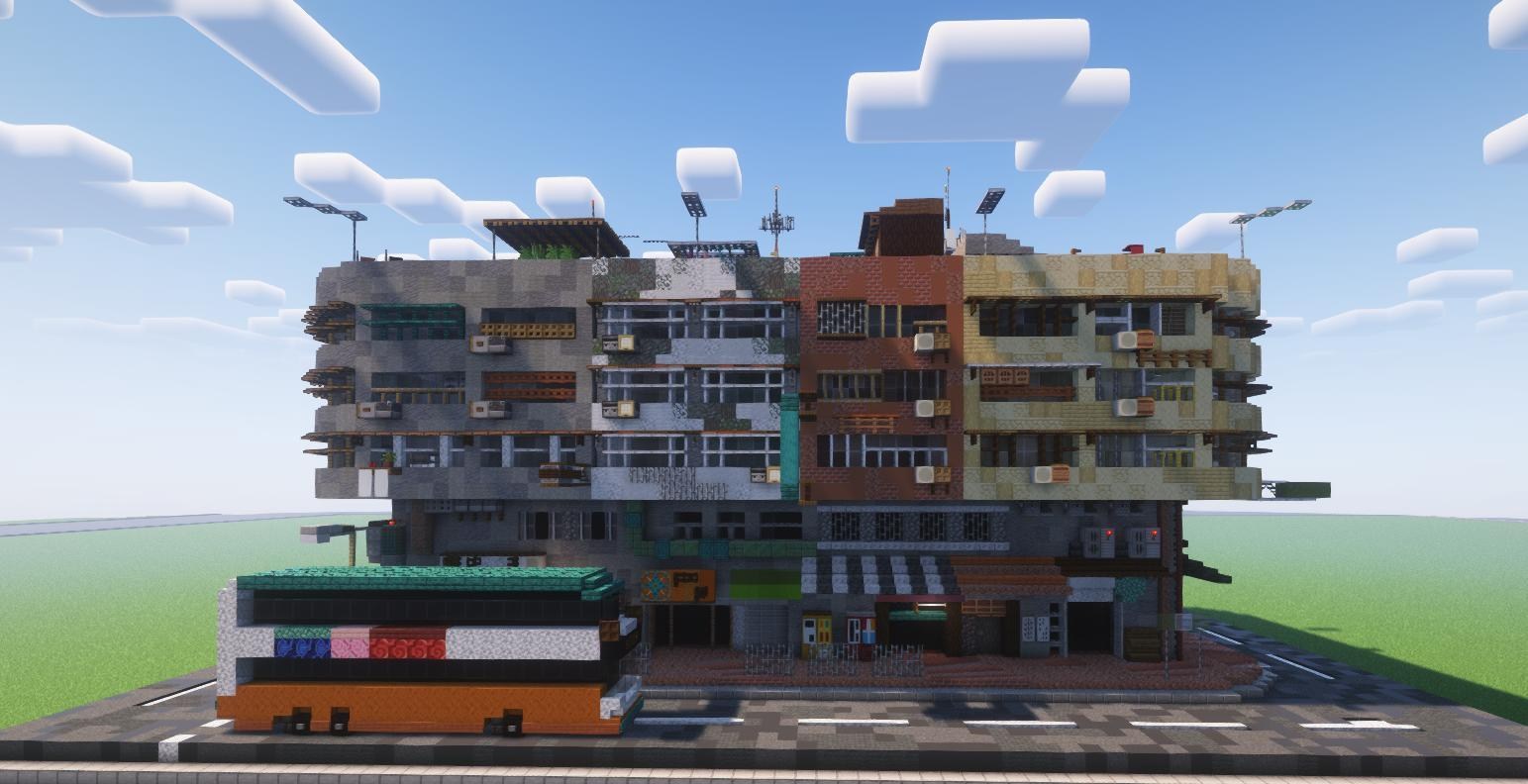 Minecraft 公寓建筑示意图
