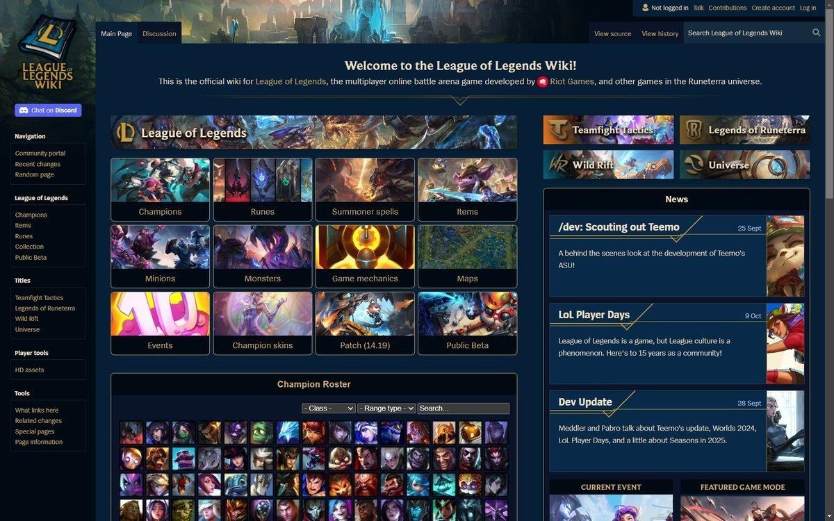 【情報】小新聞 LOL WIKI 將轉換網頁 從Fandom轉到 Weird Gloop @英雄聯盟 League of Legends 哈啦 ...