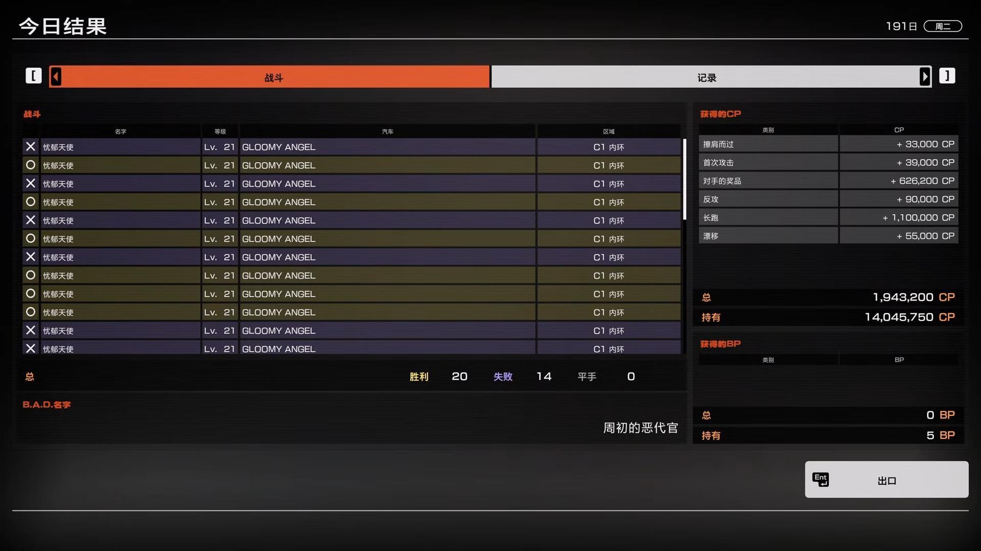 【閒聊】憂鬱天使LV21 發亮後似乎削弱許多 - 首都高バトル TokyoXtremeRacer @首都高賽車系列Shutokou ...