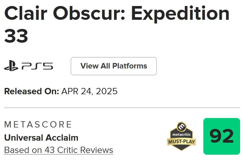 [問題] 光與影33號遠征隊 是神作嗎?