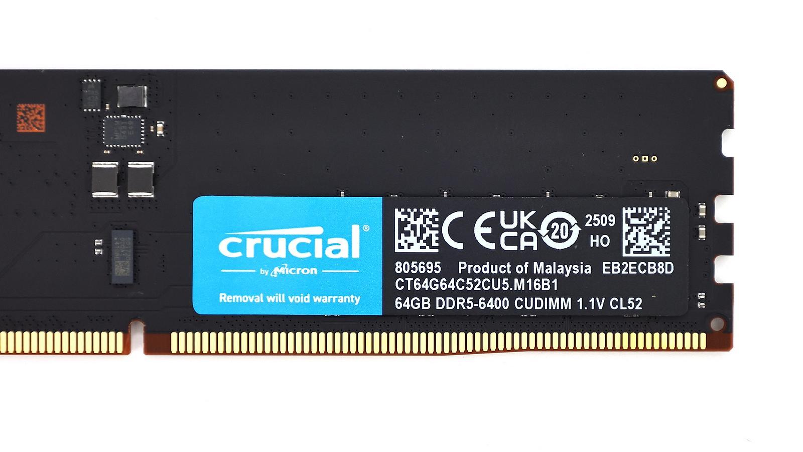 心得】Crucial 大容量JEDEC 新品128GB Kit (64GBx2) DDR5–6400 CUDIMM