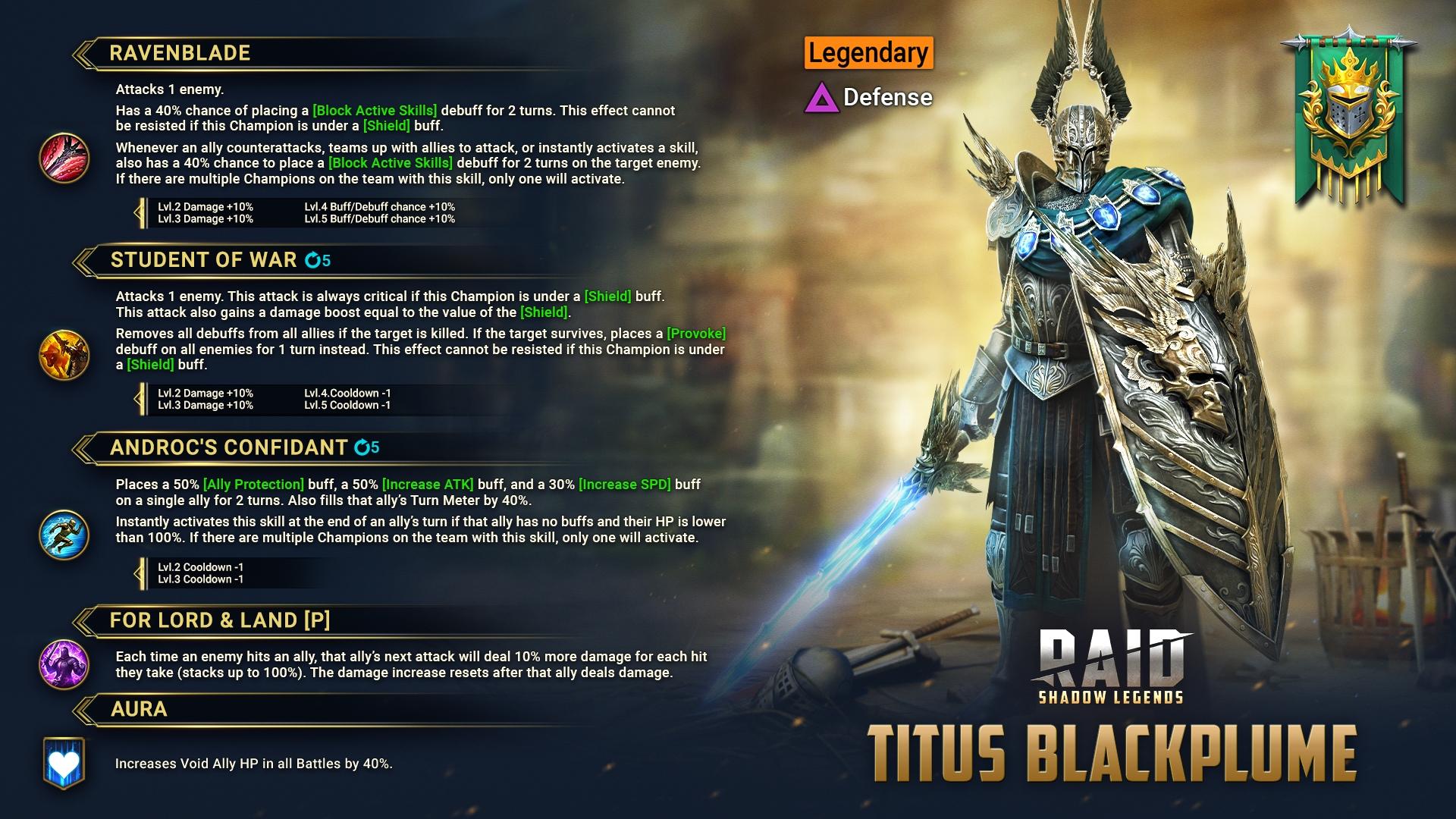 討論】新融合角色Titus Blackplume03/07/2025 (建議入手) @RAID : Shadow Legends 哈啦板- 巴哈姆特