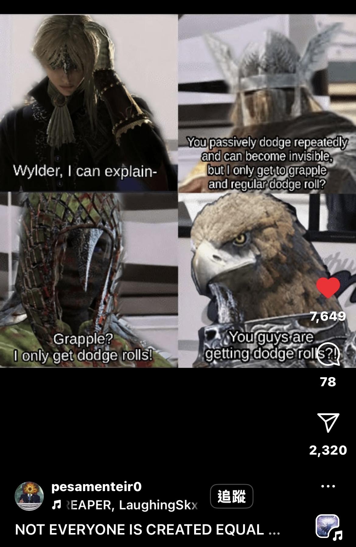 RE:【閒聊】所以黑夜君臨應該要有梗圖串嗎？ @艾爾登法環系列哈啦板- 巴哈姆特