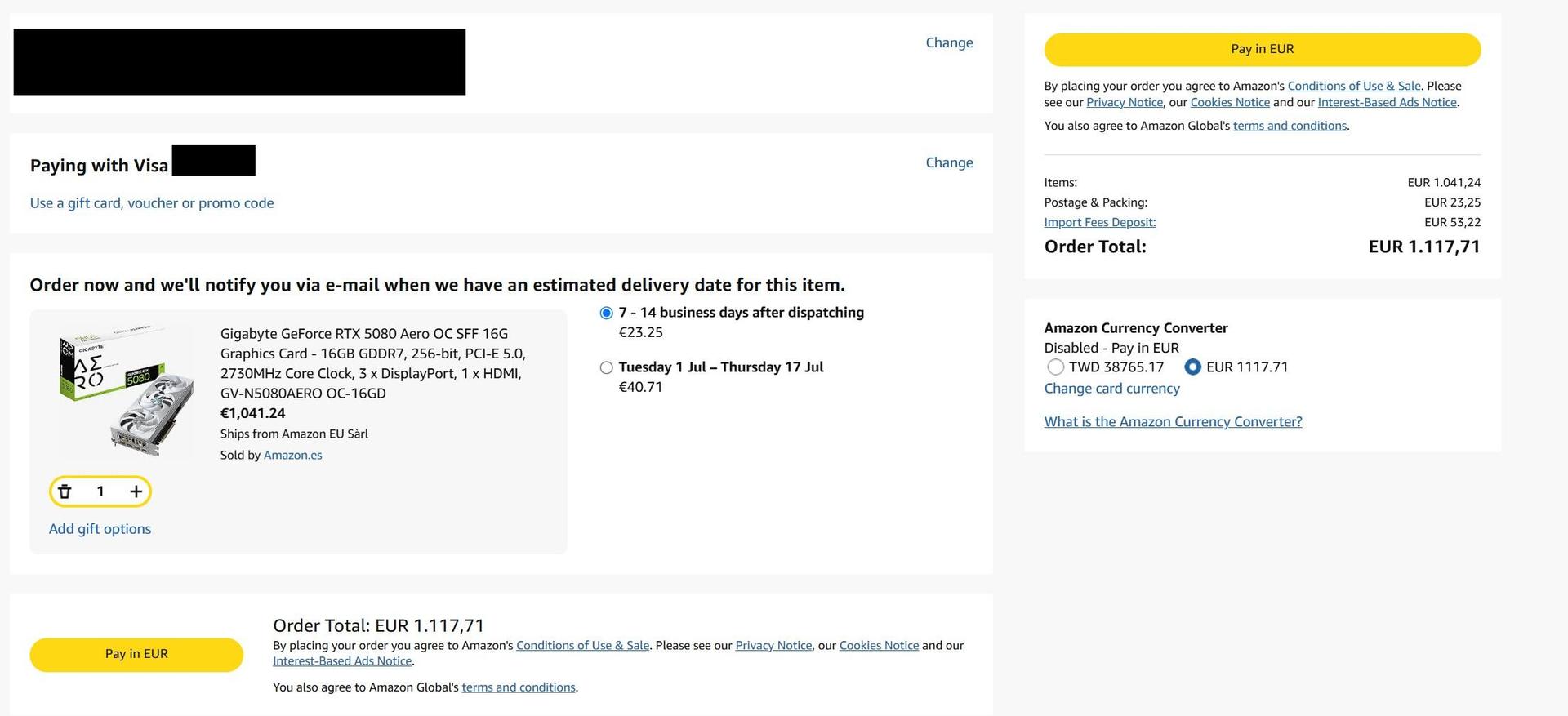 RE:【心得】德國、西班牙、英國~亞馬遜啟動（西班牙亞馬遜顯示卡保固問題），畢業的人也請分享心得@電腦應用綜合討論哈啦板- 巴哈姆特