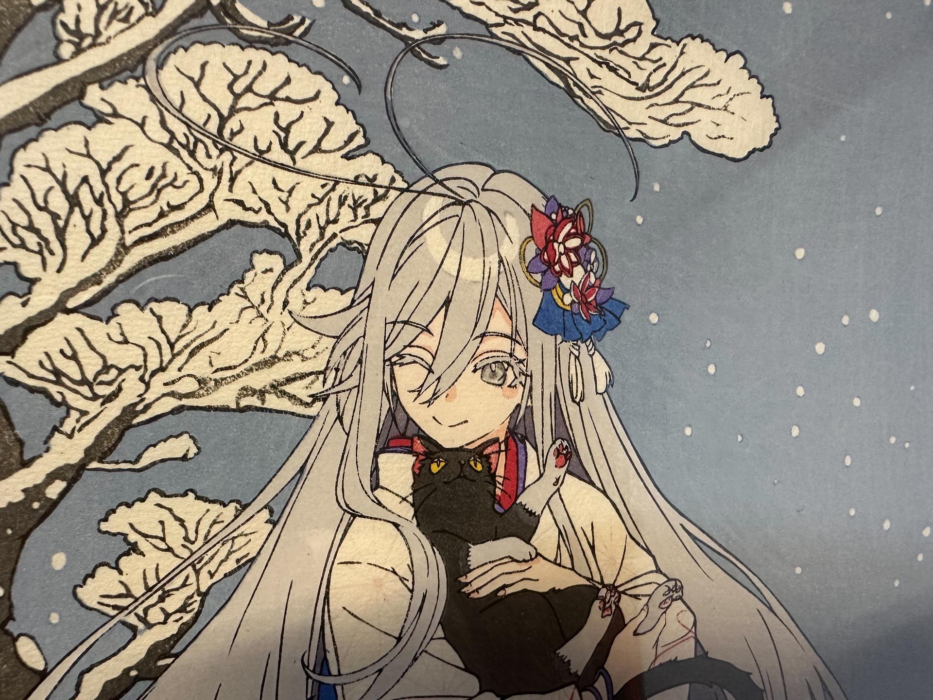 心得】浮世絵木版画雪景色美人図レーナ開箱@安里アサト作品集哈啦板
