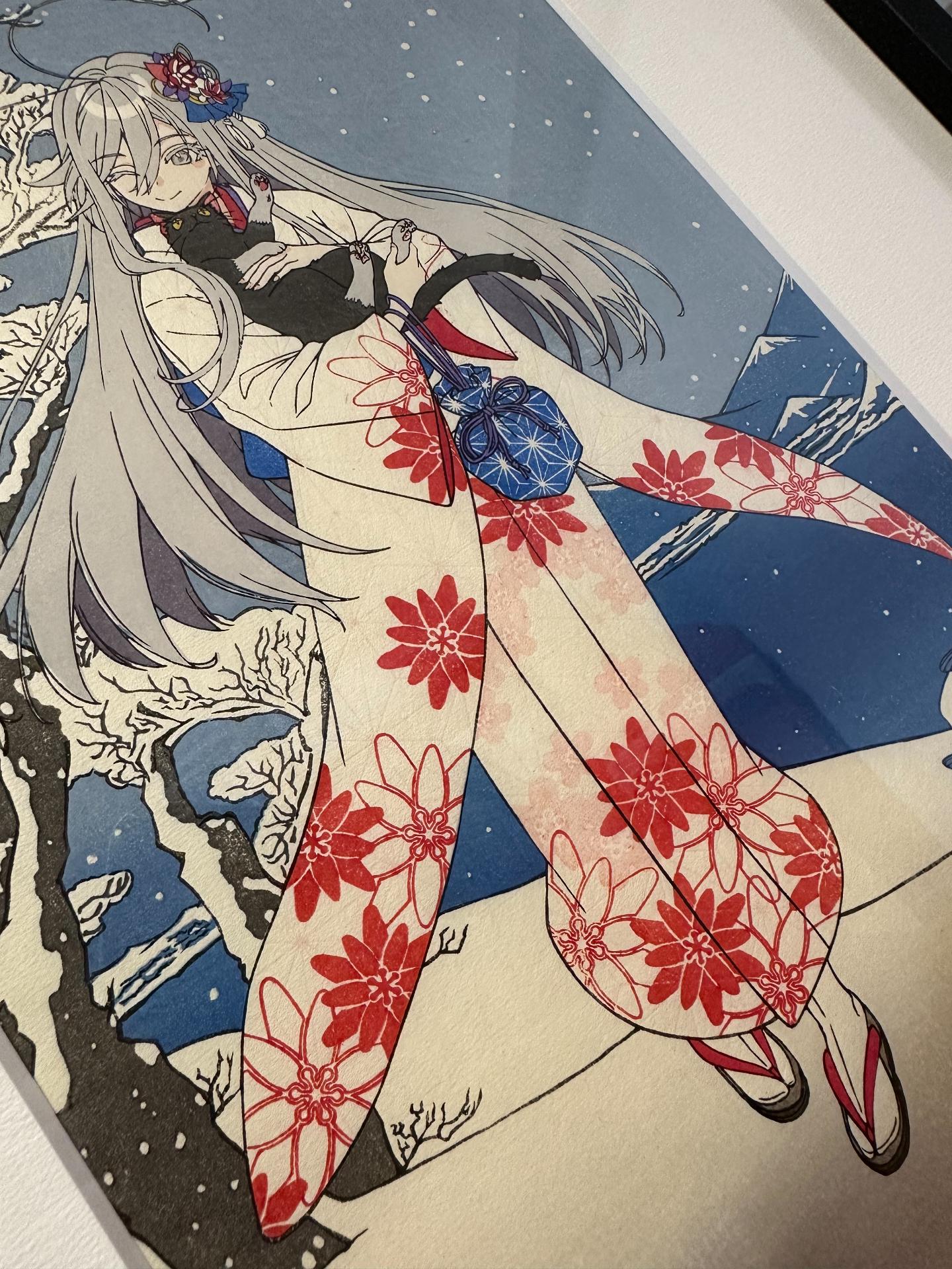 心得】浮世絵木版画雪景色美人図レーナ開箱@安里アサト作品集哈啦板