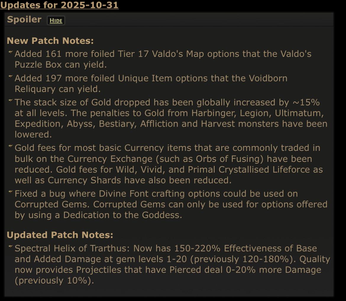 RE:【情報】3.27 每日情報串10/31 寶石更新資訊@流亡黯道Path of Exile 哈啦板- 巴哈姆特