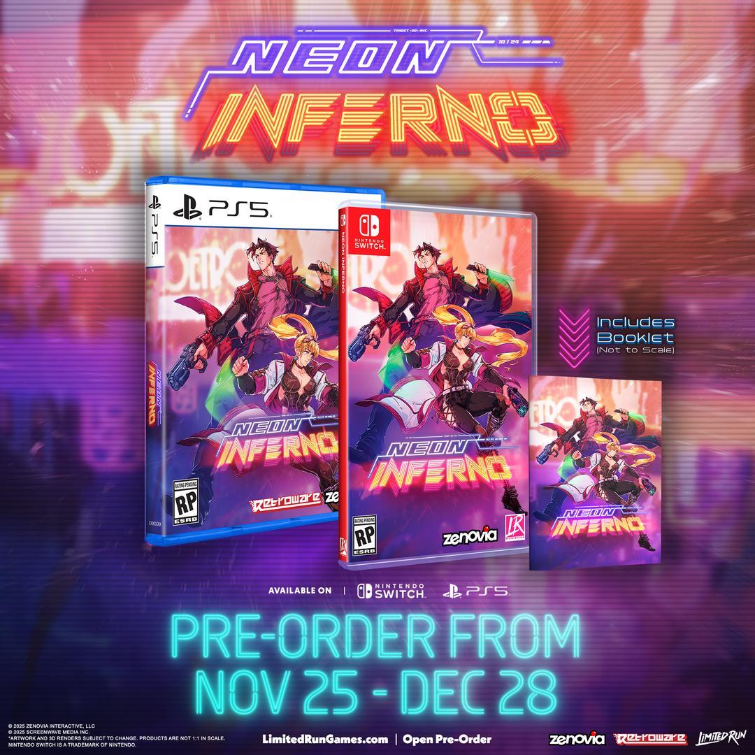 情報】橫向卷軸動作射擊遊戲《Neon Inferno》將於2025年11月20日發售