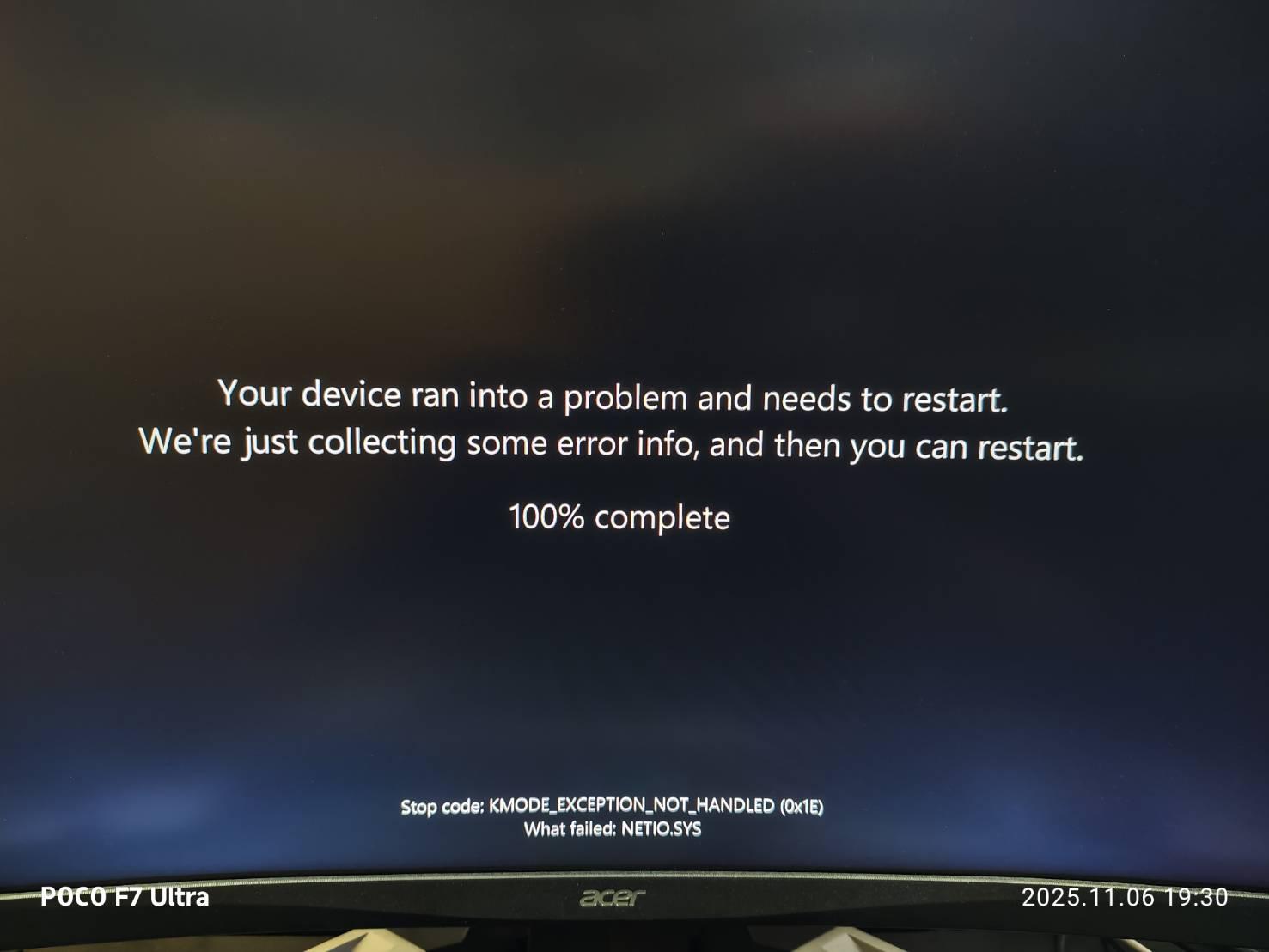 【問題】近期電腦突然會偶發當機跳出Stop code:KMODE_EXCEPTION_NOT_HANDLED (0x1E) What ...