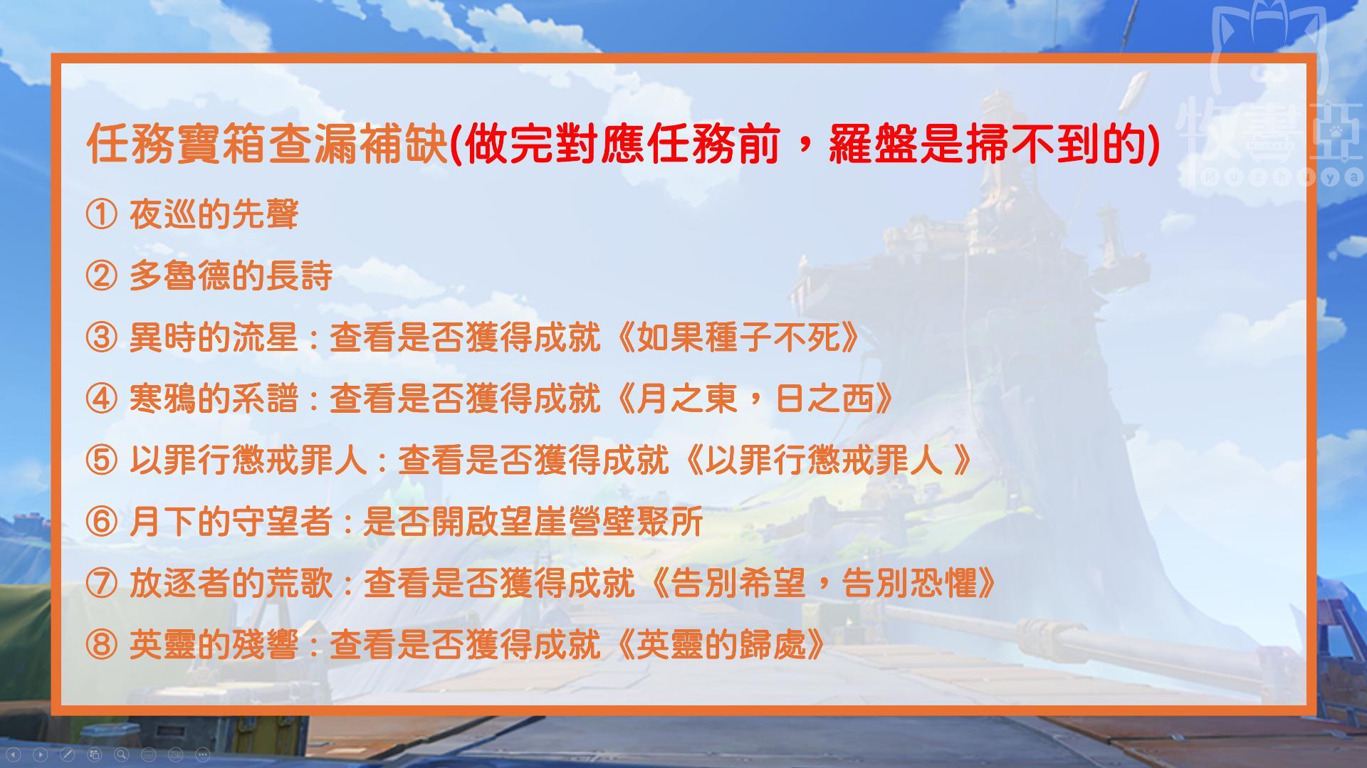 【心得】挪德卡萊月之四一條龍全蒐集（229寶箱成就/80月神瞳/8玉帛/9虹月印磐）虛海望+逐浪野+煙硌山峰｜寶箱｜月神瞳｜玉帛｜虹月印磐