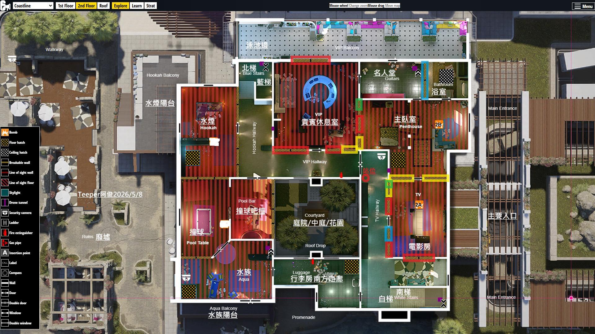 【心得】給新手的 R6 防守佈置筆記：海岸線 (Coastline） 篇（個人學習記錄分享） @虹彩六號 系列 哈啦板 - 巴哈姆特