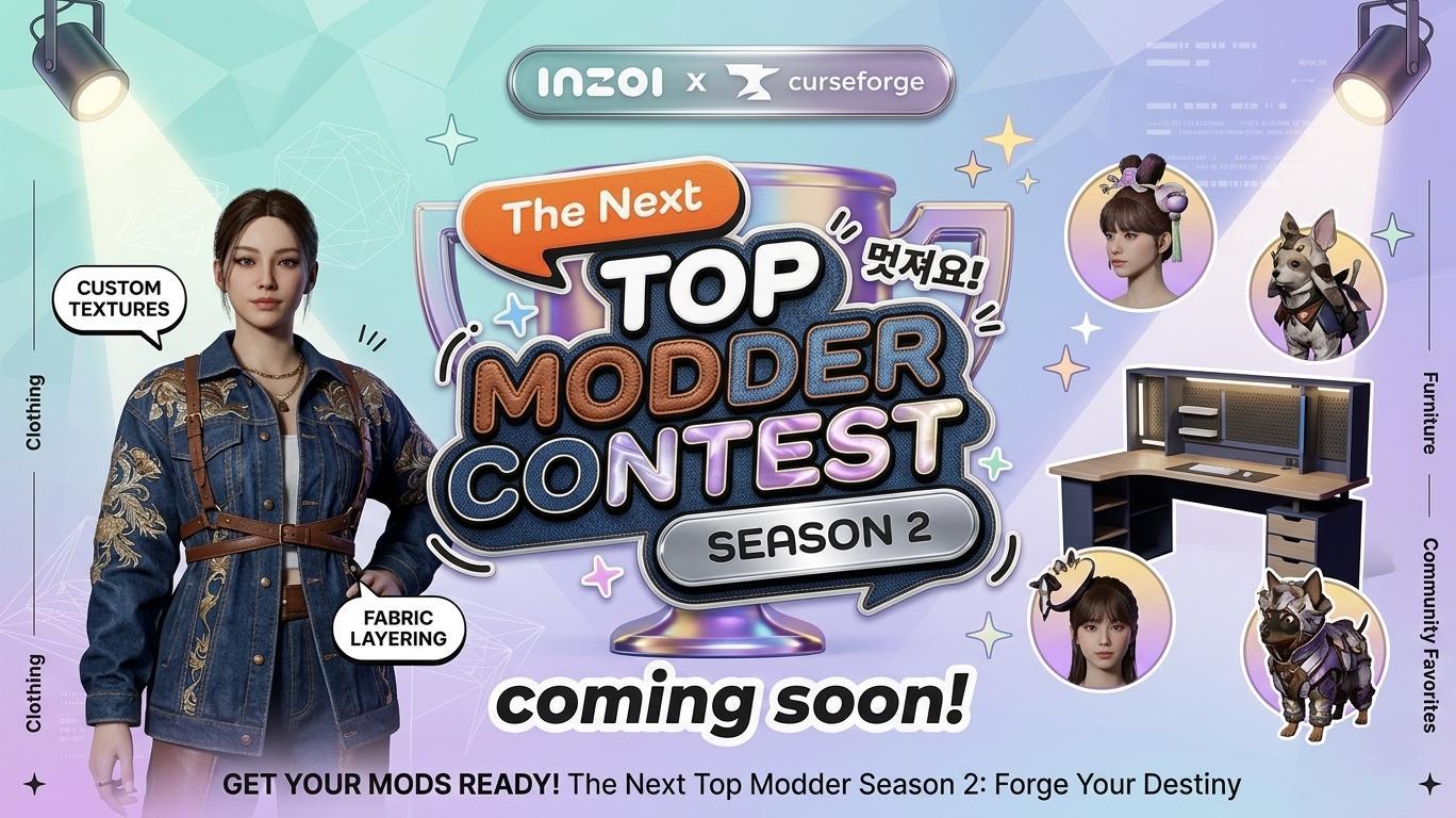 【情報】The Next Top Modder Contest Season 2 即將開辦 @inZOI 哈啦板 - 巴哈姆特